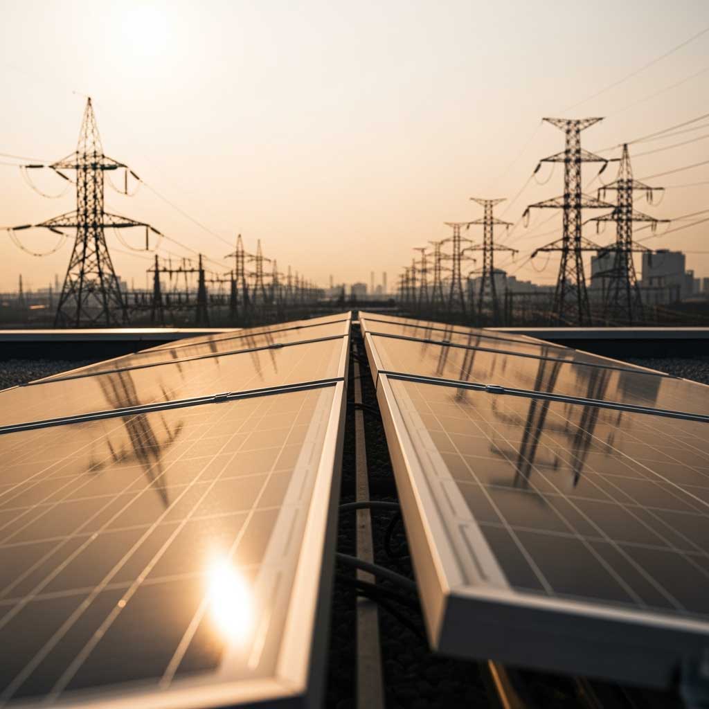 پنل خورشیدی در مقابل شبکه برق شهری