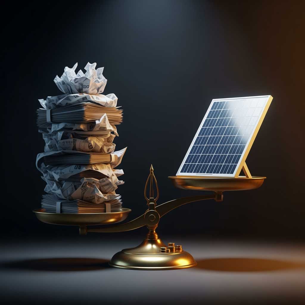 مقایسه هزینه برق شهری و پنل خورشیدی