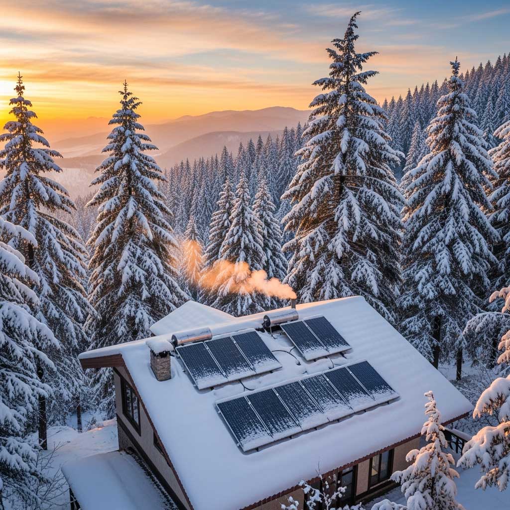 عملکرد موثر برق خورشیدی در زمستان برفی شمال