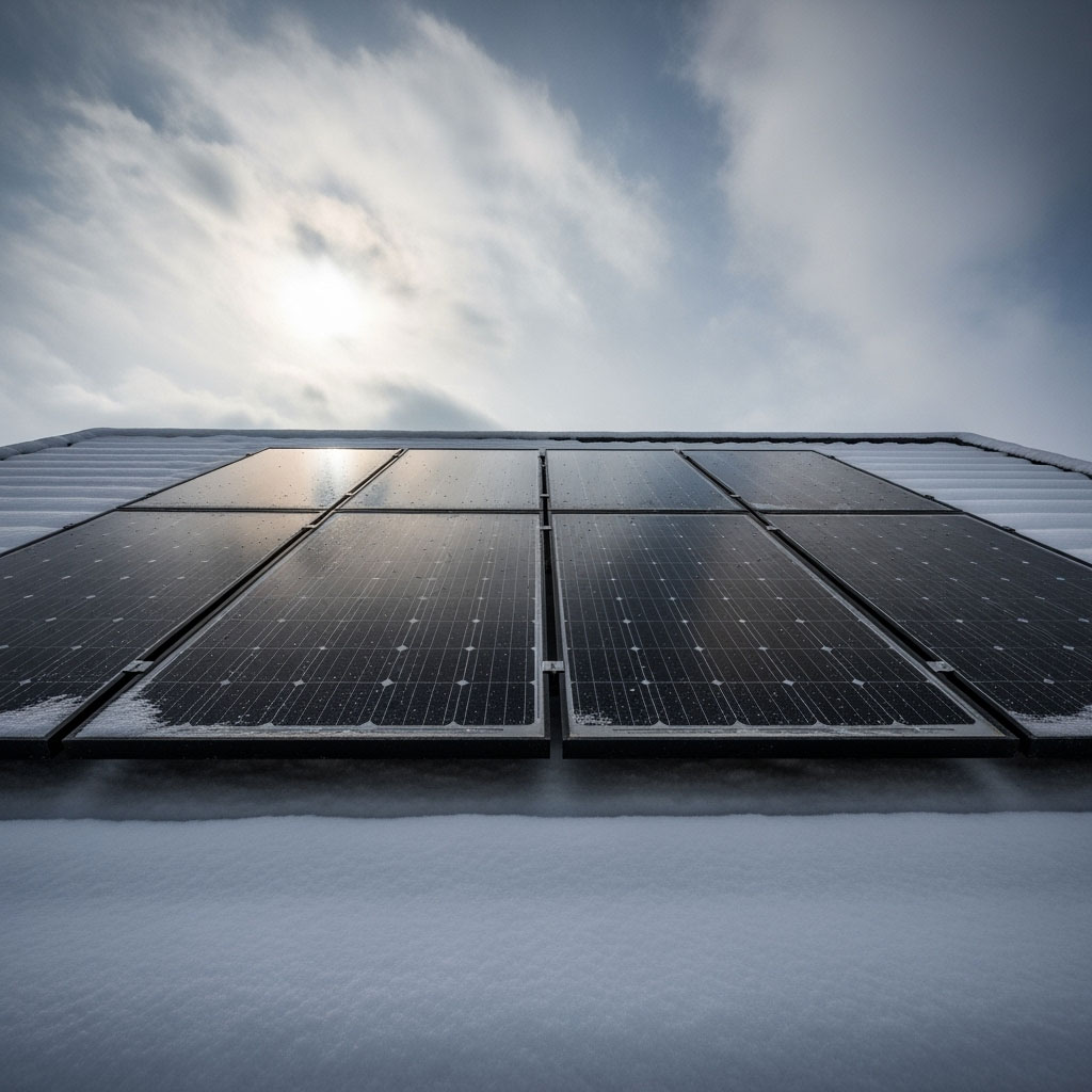 پنل خورشیدی در زمستان و هوای ابری: از واقعیت تا راهکار عکس 1