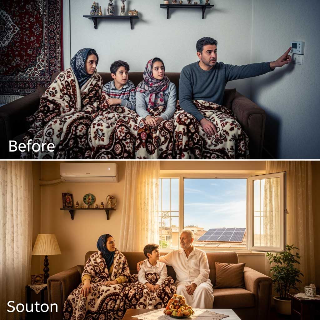 برق اضطراری خورشیدی راحل هوشنمدانه برای آرامش و امنیت خانواده در روز های متفاوت سال