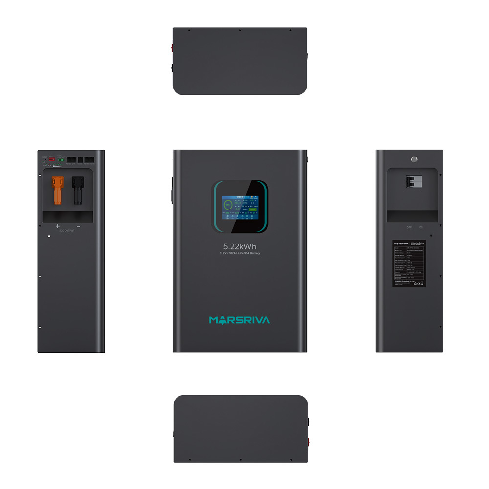 برخی از مشخصات باتری لیتیوم فسفات آهن (LiFePO4) ظرفیت Kwh 5.22 برند MARSRIVA مدل MR-LFP48-100-WMD 2