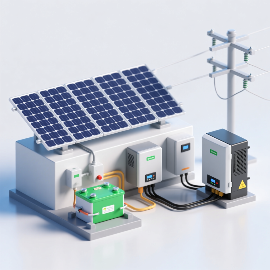 ملاحظات فنی به کارگیری سامانه های فتوولتائیک هیبریدی در نیروگاه های انشعابی عکس اول