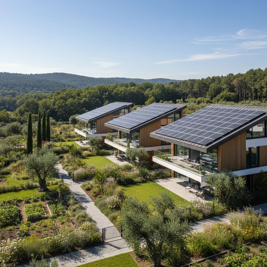 بوم‌ گردی با ویلا های چوبی و سیستم خورشیدی