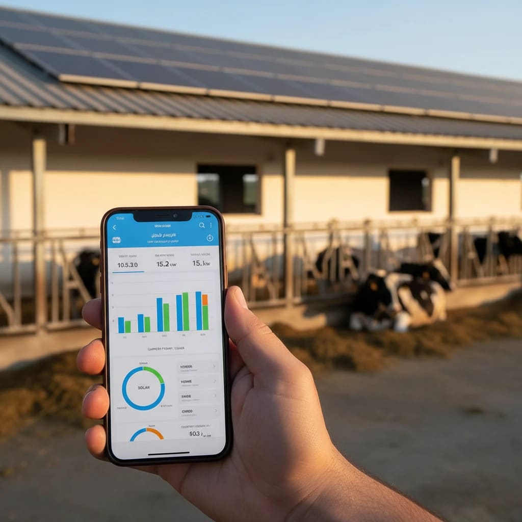 نظارت بر عملکرد سیستم خورشیدی دامداری