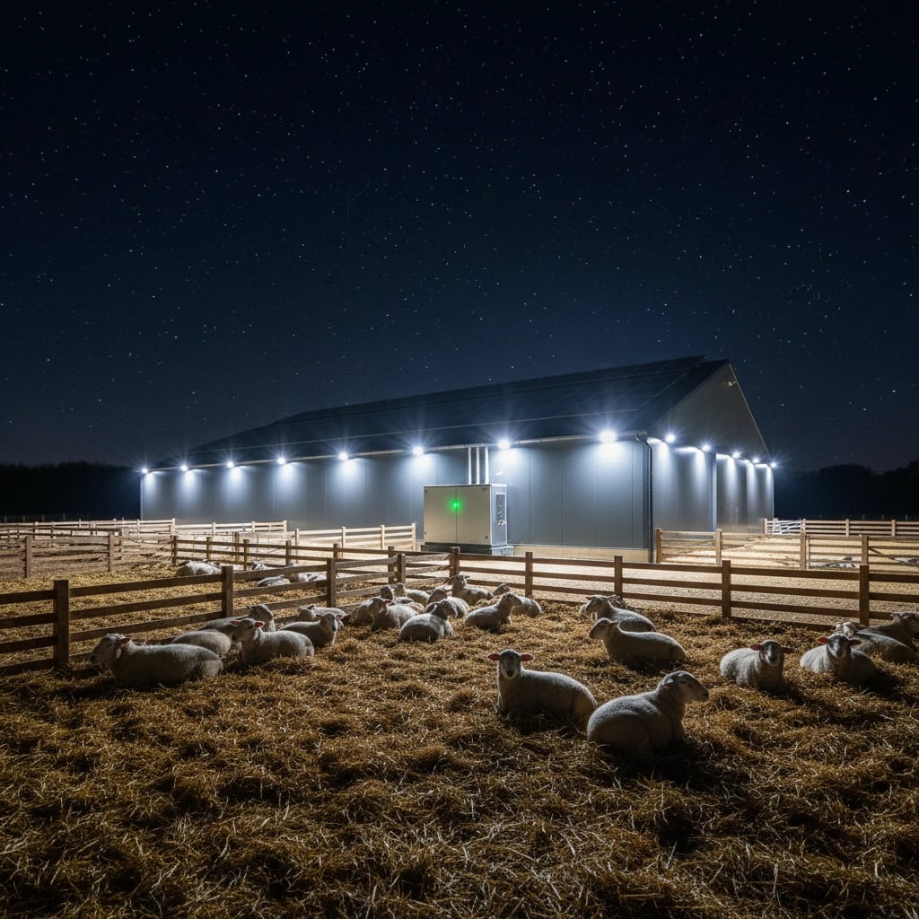 تأمین روشنایی شبانه انبار دام با انرژی خورشیدی