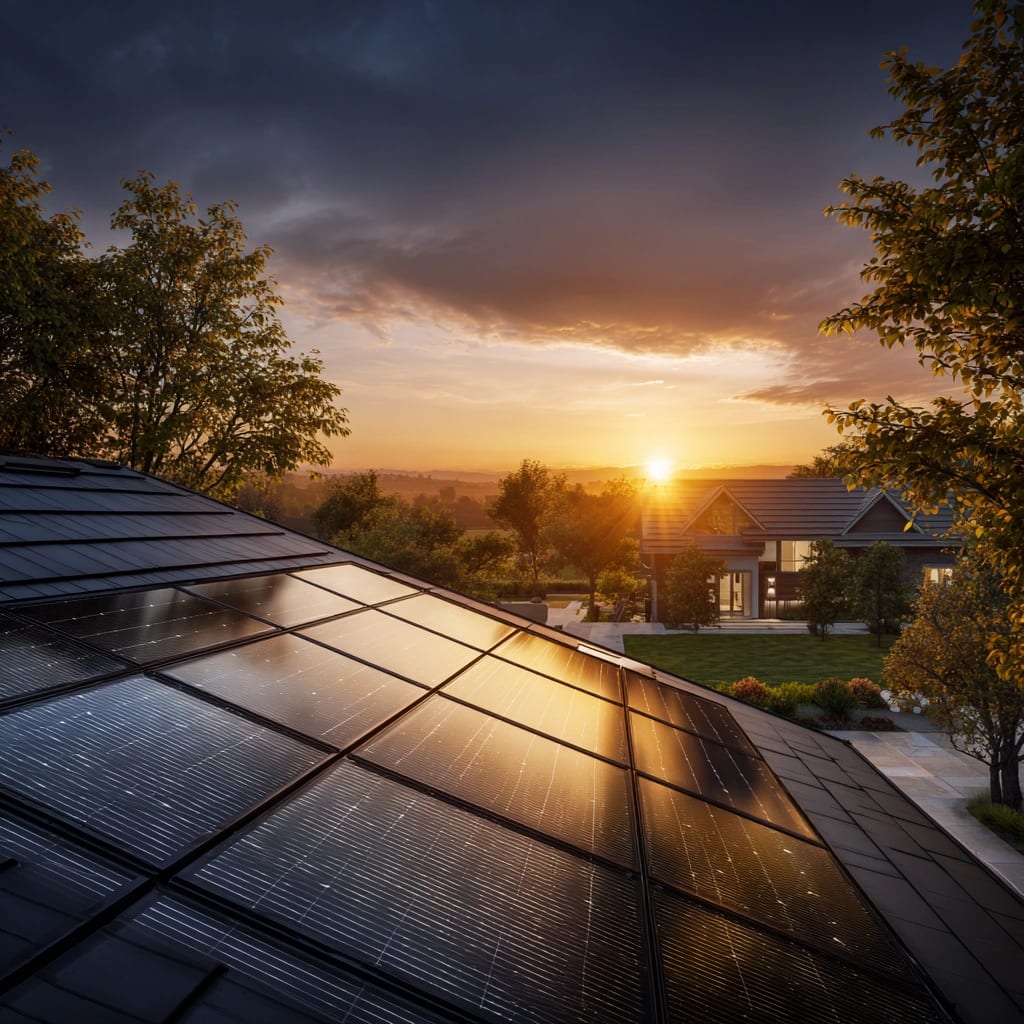 انتخاب محل درست برای پنل خورشیدی روی سقف شیب‌ دار