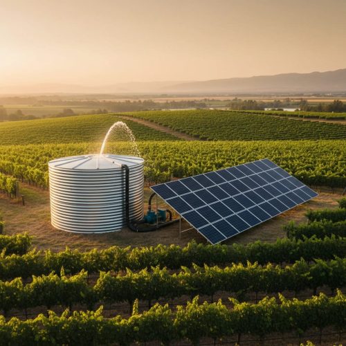 پنل خورشیدی برای باغ راه حل تشنگی درختان شما