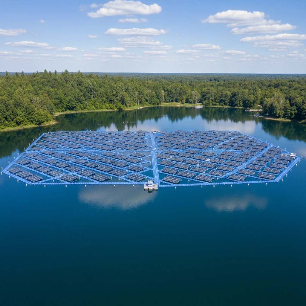 استراکچر پنل‌ های خورشیدی شناور