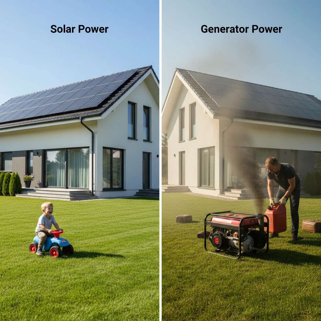 تاثیر بر محیط زیست و سلامت خانواده در دو راهی موتور برق یا پنل خورشیدی