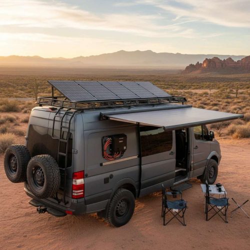 نصب پنل خورشیدی برای کمپر کلید طلایی آغاز سفر های بی مرز و هیجان انگیز