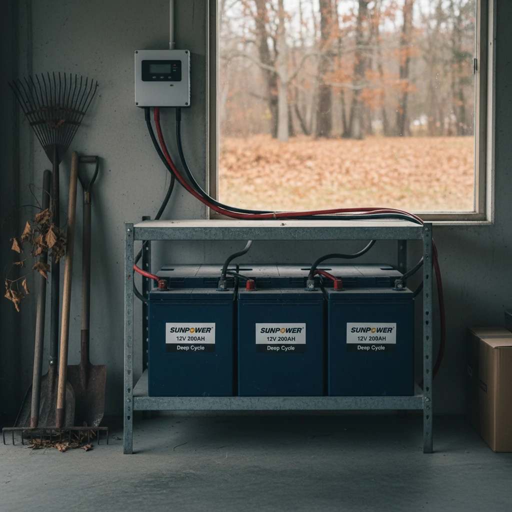 چیدمان اصولی برای نگهداری باتری خورشیدی در فضای بسته