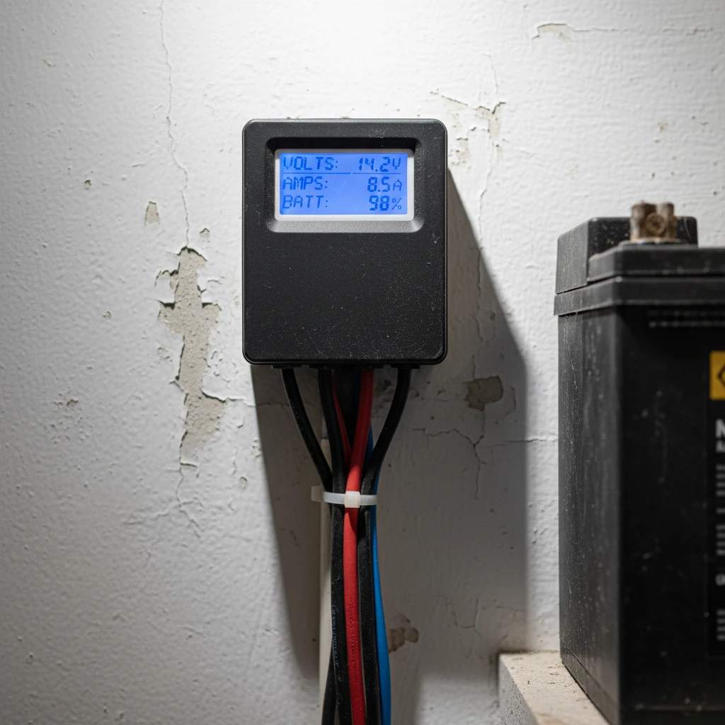 نمایشگر دیجیتال ولتاژ و درصد شارژ باتری
