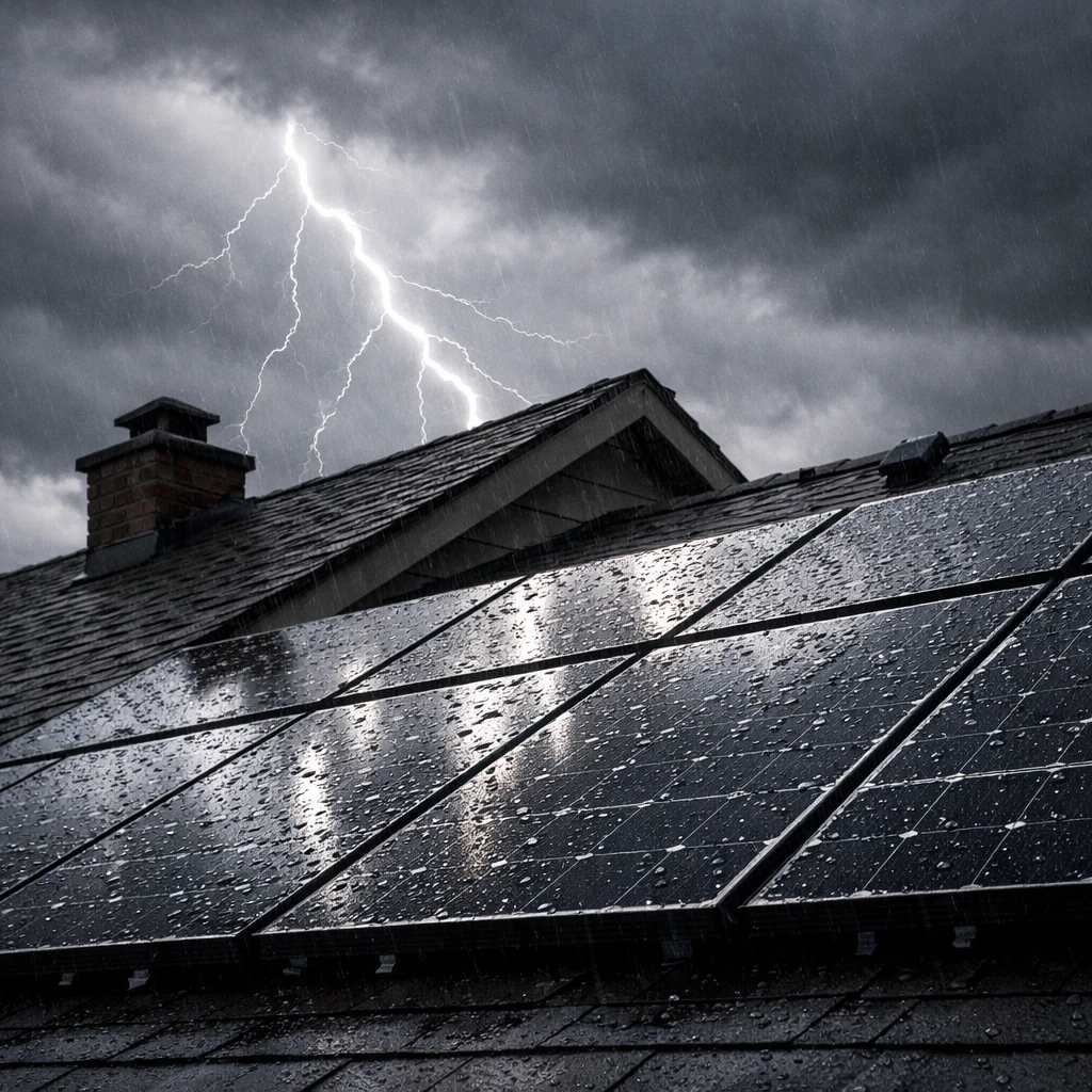 اهمیت ارتینگ پنل خورشیدی در برابر صاعقه و طوفان