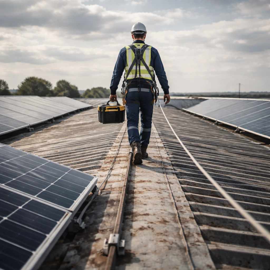 اعزام کارشناس برای نگهداری پنل خورشیدی