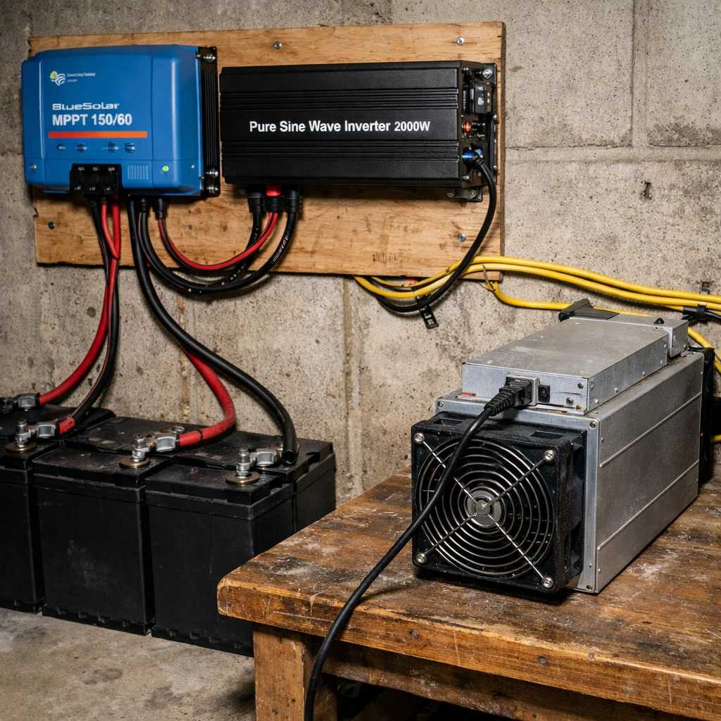 سیستم مدیریت برق خورشیدی برای ماینر و باتری